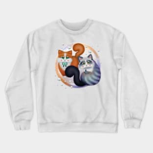 Sweet Cats with Bubbles Crewneck Sweatshirt